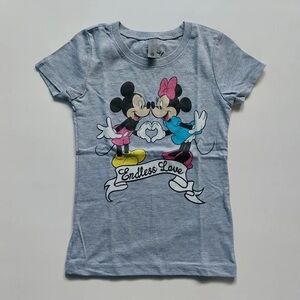 Disney Gray Tee with Mickey and Minnie Graphic